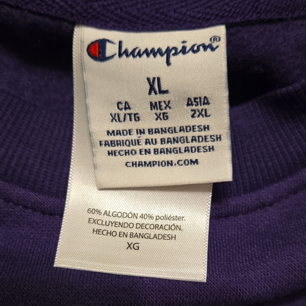 Champion Purple TCU Texas Christian University Horned Frogs Crewneck Sw… - Picture 5 of 6